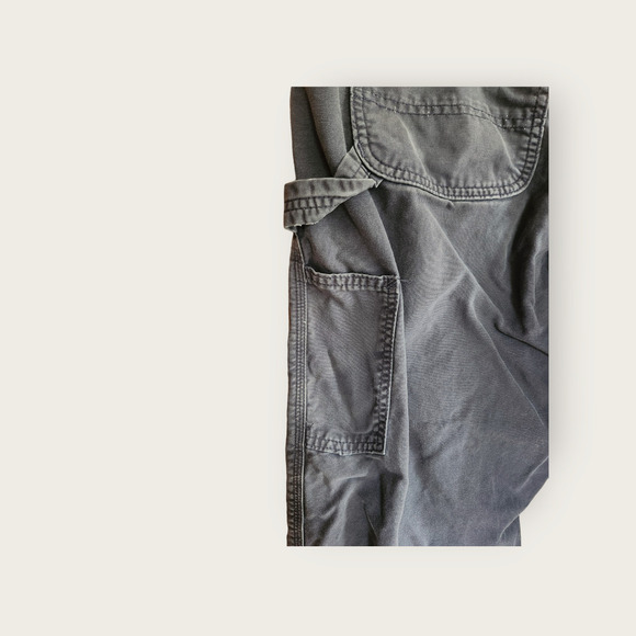 Carhartt Grey Loose Fit Carpenter utility work Jeans Mens Size 36x30 *Flaw* - Picture 6 of 12